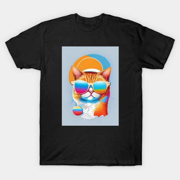 cool summer cat T-Shirt by Creativoo